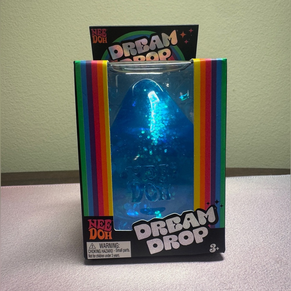 Needoh Dream Drop Blue Glitter Squishy
